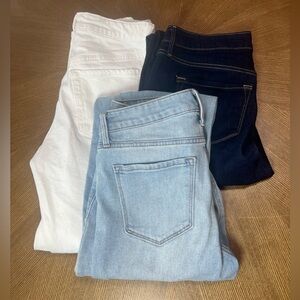 Women’s jeans size 4 high rise straight leg denim bundle set of 3
